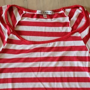 Red Haute Red and White Striped Tee